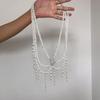 Temperament Belly Layered Imitation Pearl Tassels Body Chain Waist Chain Belt Streetwear Summer Beach Women Body Jewelry