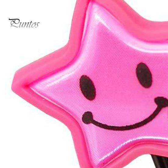 10Pcs Bicycle Spoke Clip Reflective Colorful Smiling Five-pointed Star Decoration Clip Road Mountain Bike Wheel Hub Spoke Decorative Clamp Bike