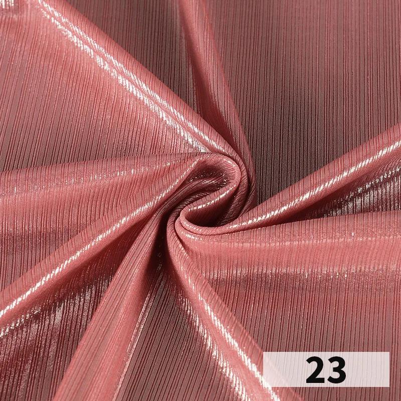 1x1.45 Meter Metallic Gliter Soft Fabric Shiny Gold Silver Fashion High Stretch Bright Silky Cloth for Diy Sewing Dress Fabrics