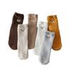 Носки из кораллового флиса для женщин на зиму Утепленные плюшевые теплые носки для сна Милые мультяшные напольные носки и длинные чулки