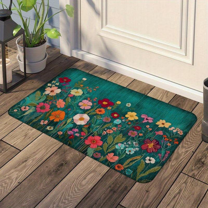 Vibrant Spring Floral Print Doormat Floor Mat Cute FreshSimple Carpet Home Decor Entrance Kitchen Rugs Living Room Rug