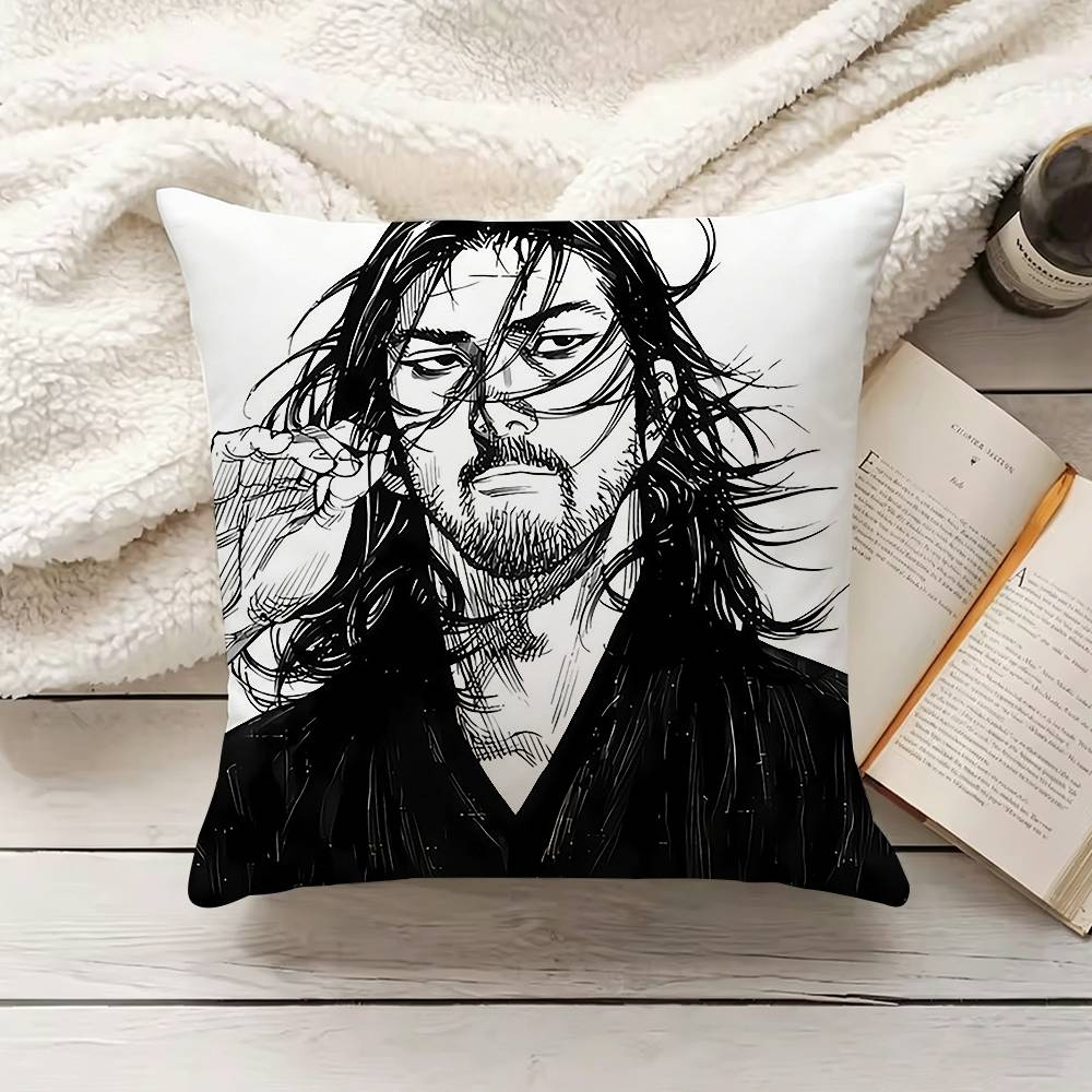 Miyamoto VVagabond Musashi Various Sizes Square Pillow Case For Car Home Bedchamber Decor