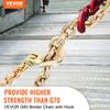 Transport Binder Chain, 4900 lbs Working Load Limit, 5/16'' x 20' G80 Tow Chain Tie Down with Grab Hooks, DOT Certified, Galvanized Coating Manganese