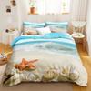 Starfish Sea Shell Marine Bedding Three-Piece Quilt Cover