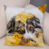 Наволочка с изображением австралийской овчарки, милый чехол для собаки и животного, декоративная подушка для дивана для домашних животных, домашняя подушка