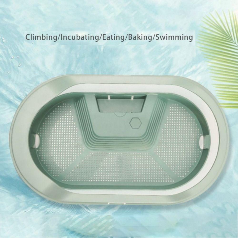 Plastic with Basking Island Detachable Turtle Tank Reptile House Turtle Feeding Box Reptile Habitat