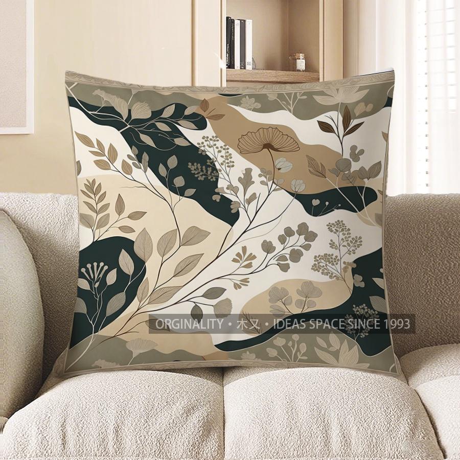 Двусторонние чехлы на декоративные подушки с цветочным и абстрактным узором Чехол для подушки с рисунком Подходит для дивана, спальни, автомобиля Чехол для подушки