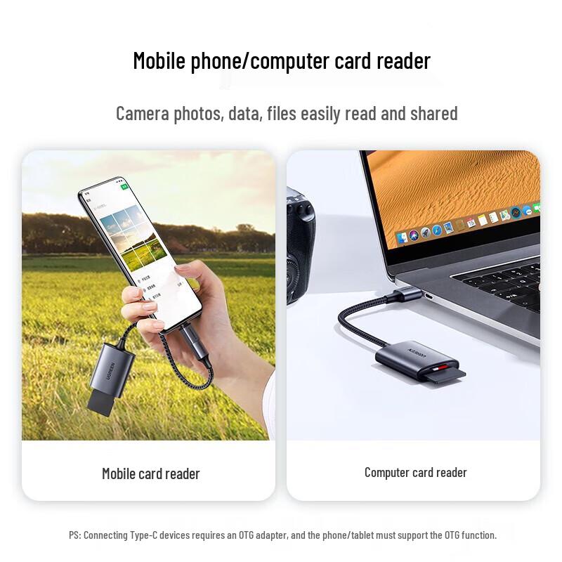 Ugreen Многофункциональный USB/Type-C кард-ридер