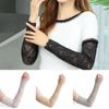 Women's Lace Gloves Fingerless Arm Sleeve Long Thin Sun Protection Breathable Summer Sunscreen