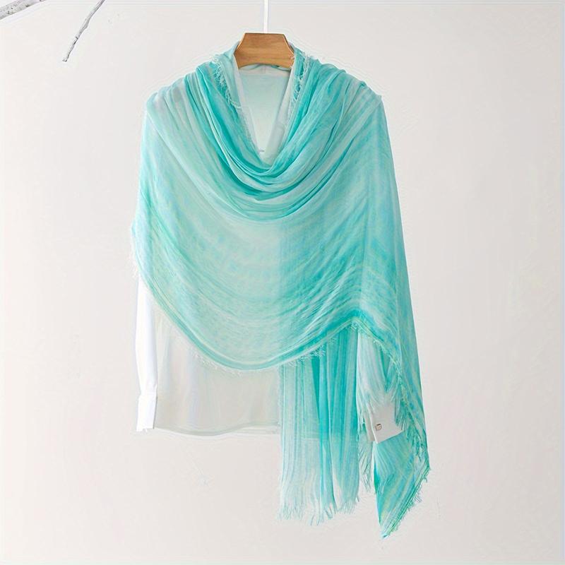 Tie-dyed Cotton Scarf Shawls Muslim Hijab For Women Crinkle Pleated Hijab Headscarf Wraps Femme Foulard Stoles Headband Bufanda