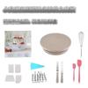 Cake Decorating Turntable Set with Plastic Scraper & Spatula