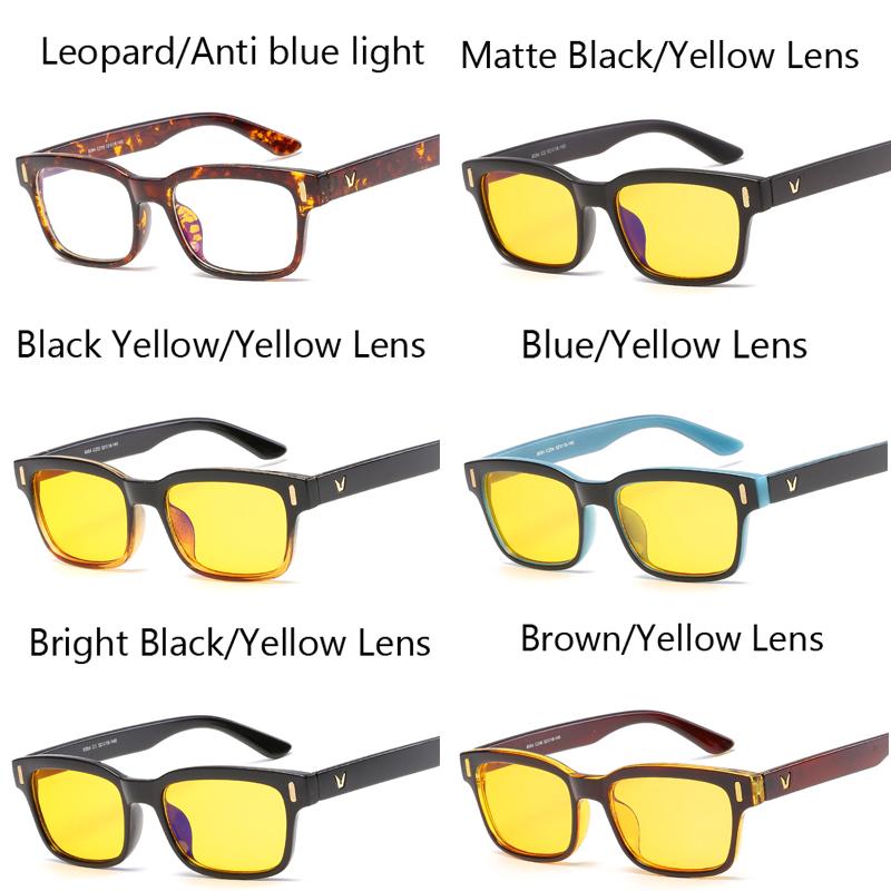 Унисекс игровые очки компьютер против усталости синий свет блокировка УФ-защиты V-образные очки