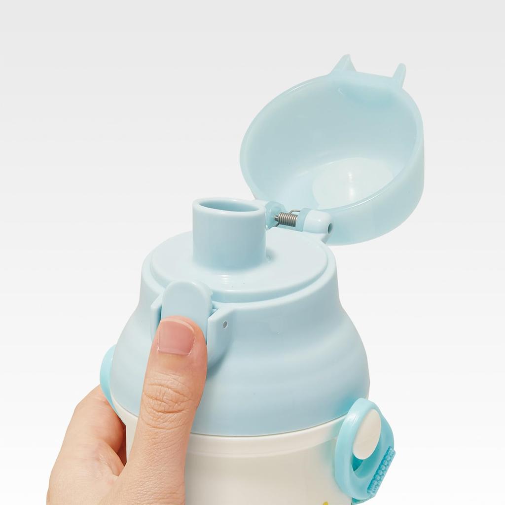 Skater Пластиковая бутылка для воды 480 мл, одно нажатие, антибактериальная, для детей, легкая, антибактериальная обработка, сделано в Японии, Disney Mickey Friends