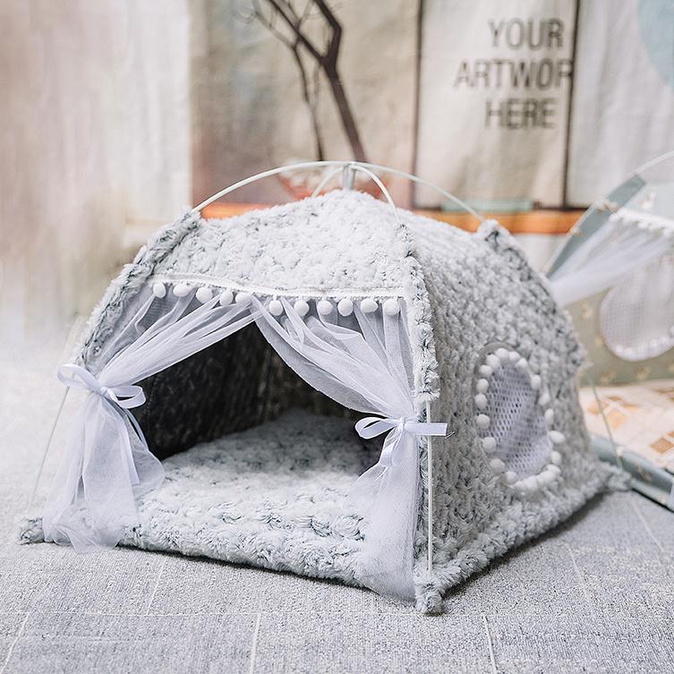 Sweet Princess Cat Bed, Foldable Tent, Dog House, Kitten Basket Beds, Cute Cat Houses, Home Cushion, Pet Kennel Products