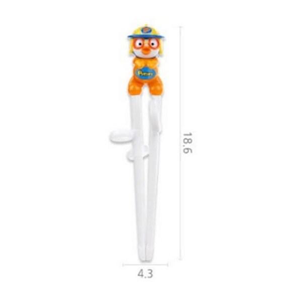 Edison Pororo Chopsticks Level 1 Right Hand, Orange, 1 Piece, Korean Popular Tableware