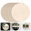 Wooden Circles Round DIY Crafts Tags Christmas Wedding Hanging Ornament Blank Wood Slices Discs Painting Door Hanging Sign Decor