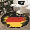 Germany Flag And Map Round Rug for Livingroom,Bedroom, Palyroom, Chair Rug, Area rug, Circle Carpet, Fan Christmas gift