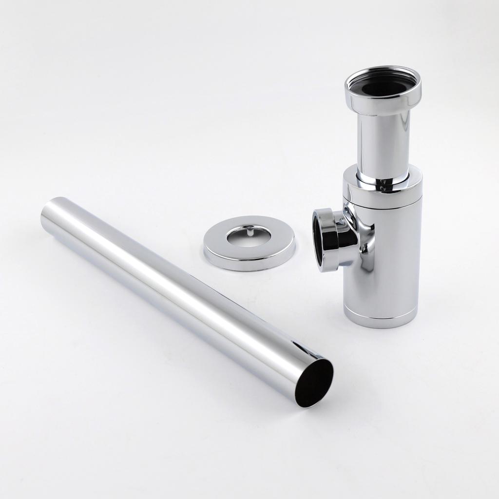 Brass Wash Basin Siphon Waste Pipe Drain for Sink Water Drainage Bottle Trap Drain Wall Extension for Basin Waste and Outlet