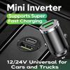 Мини автомобильное зарядное устройство Быстрая зарядка для iPhone Mini PD USB Type C Автомобильное зарядное устройство для мобильного телефона для Xiaomi Samsung Huawei