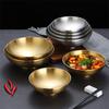 304 Large Ramen Bowl Stainless Steel Rice Soup Salad Noodle Bowl Double Layer Anti-Scald Bowls Food Serving Tableware 20/24cm