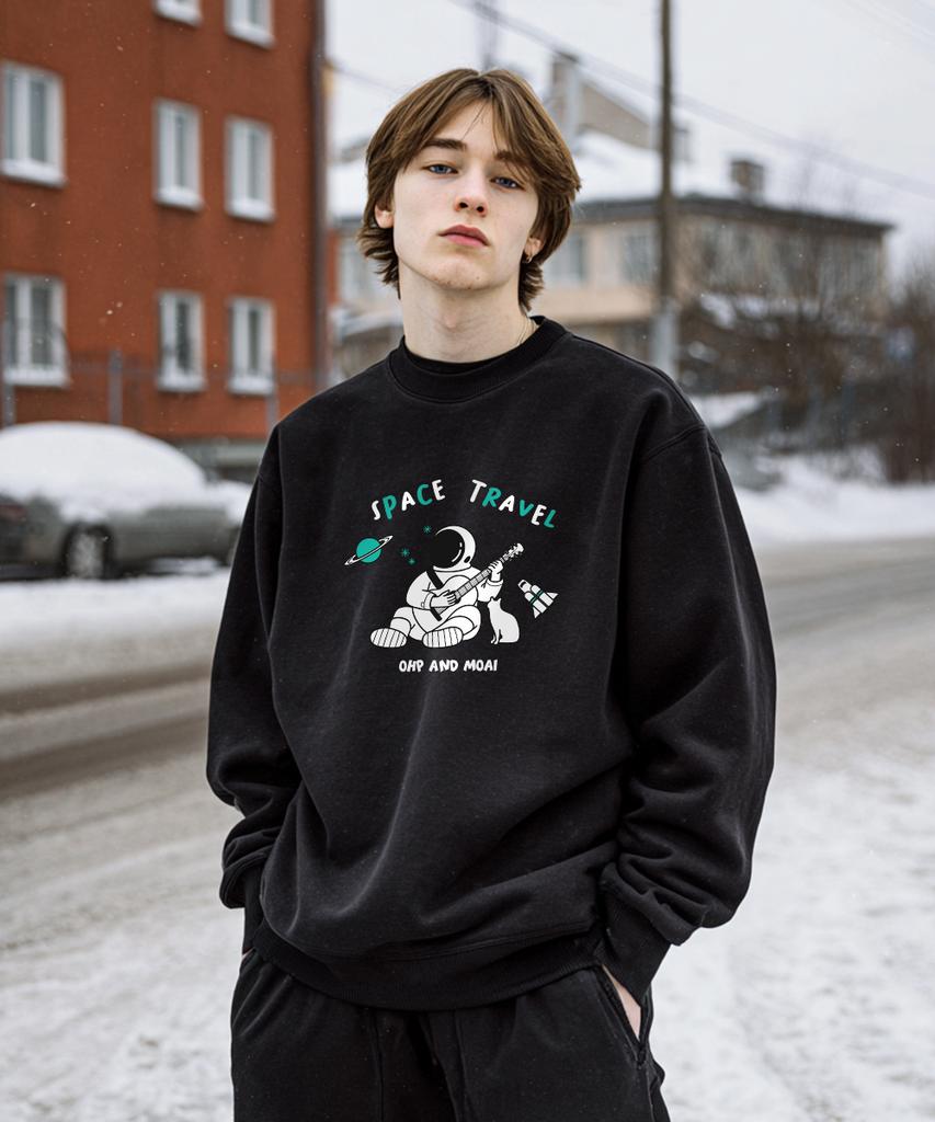 OHP Ohp X Moai Astronaut Fleece Sweatshirt