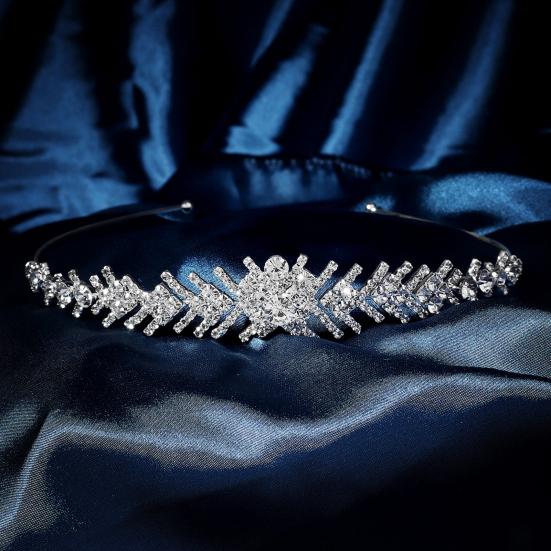 Свадебный обруч для волос со стразами и листьями, обруч для волос, женская легкая повязка на голову, свадебные аксессуары для сцены