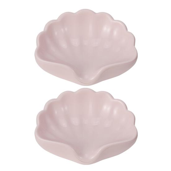 1/2 шт. Мыльница в форме ракушки, поднос для мыла без слива, компактный размер, пластиковая, с функцией автоматического слива, подставка для мыла для ванной