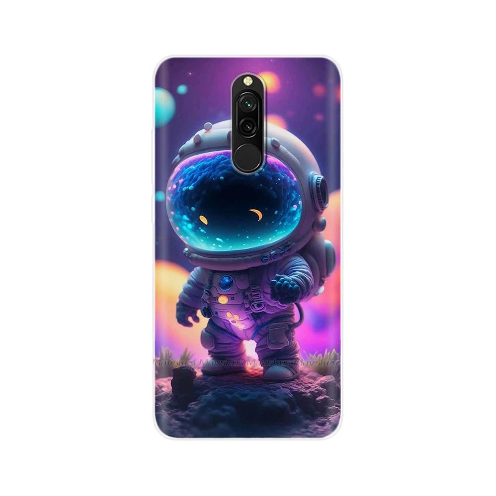 Чехол для Redmi 8 8A Pro, ТПУ Силикон, Ударопрочный, Чехол с Кошкой для Телефона, Для Redmi 8 8A 7 7A redmi7, Прозрачный, Печать, Мягкий