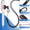 Portable Pen Holder for Lanyard, Elastic Pen Pencil Holder with Silicone Lanyard Around Neck for Nurses, Teachers, Waitres, Carpenters, Construction