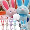 Pull The Rabbit Basket Stuffers Кролик Брелок-подвеска Плюшевые игрушки Мягкие плюшевые игрушки Снятие стресса Игрушка-кролик День рождения