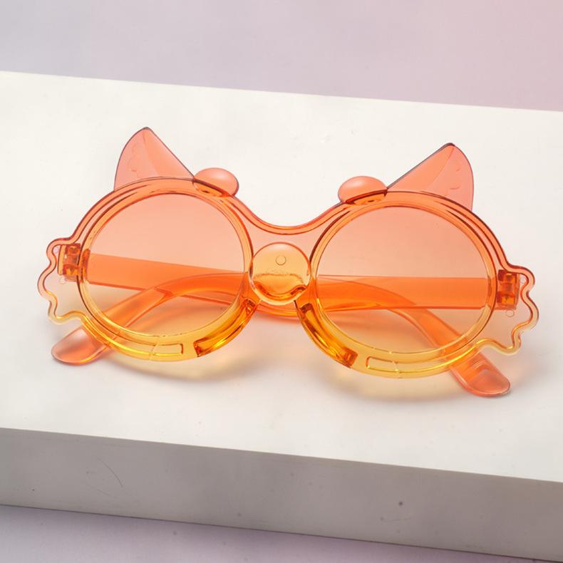 New children's sunglasses cute cartoon sunglasses cat shape sun protection UV protection baby glasses