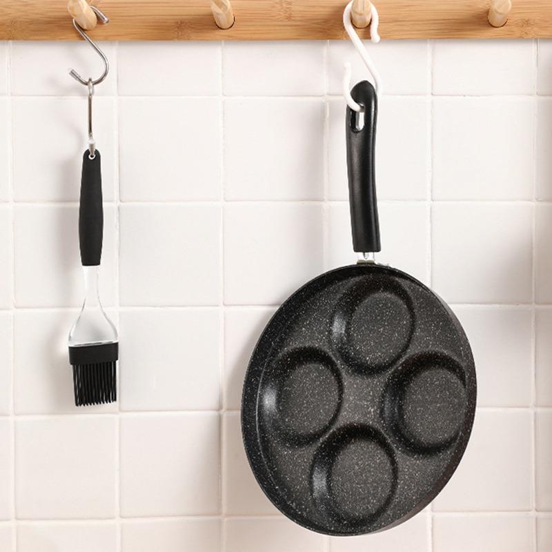 Многофункциональная сковорода для омлета с четырьмя отверстиями для яиц, сковорода для ветчины, сковороды для выпечки кексов, без масла и дыма, горшок для приготовления завтрака