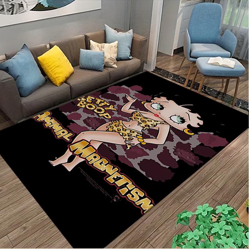 1pc Betty Boop Carpet for Room Floor Mat, Comfortable Office Chair Printed Area Rug, Beautiful Hotel Rug