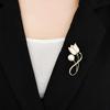 Tulip Women's Brooch with Fashionable Temperament, Mother of Pearl Brooch, Pearl Chest Flower, Suit Coat, Fixed Clothing Accessories