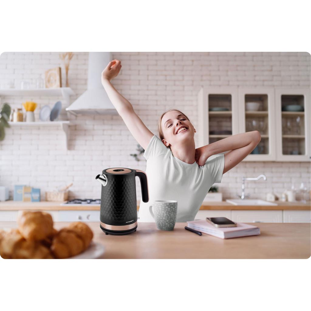 Berdsen Bd-705 1.7L Electric Kettle, Black And Copper