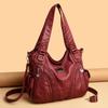 Luxury New Large Capacity Women Bag Solid Color PU Leather Ladies Handbags and Purse Fashion Retro Girls Shoulder Messenger Bags