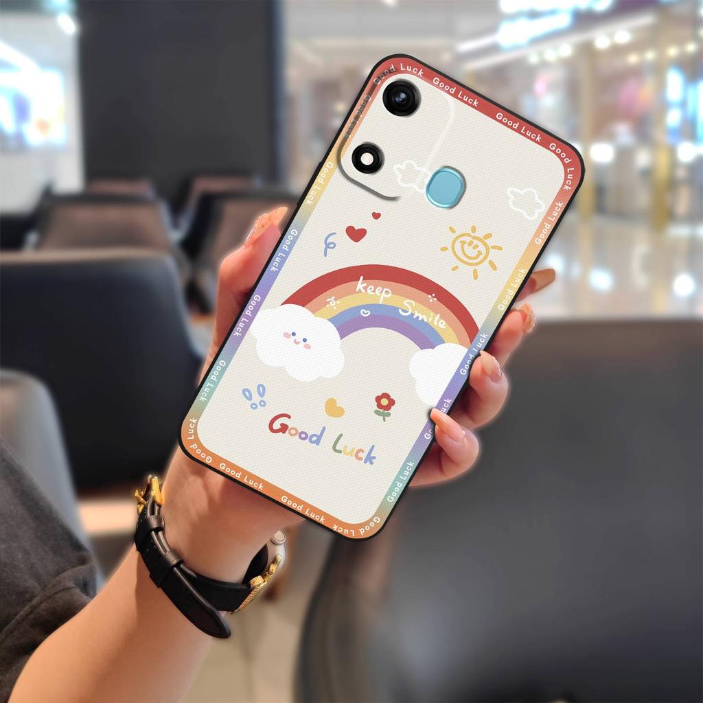 Полностью закрывающий, грязеотталкивающий чехол для телефона для Itel A27/P17, водонепроницаемый силиконовый мультяшный чехол-накладка на заднюю панель, мягкий чехол из ТПУ, милый