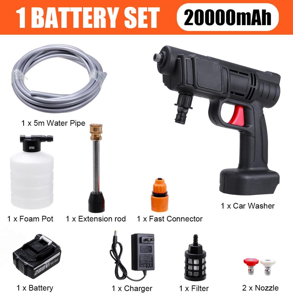 Беспроводная мойка высокого давления 650 Вт, распылитель, водяная насадка под давлением, машина для мойки и чистки автомобиля, 37 x 10 x 25 см