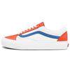 Old Skool Vlt Lx Low Top Skate Shoes Unisex Sneakers White Orange VN0A4BVF22E