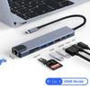 8-в-1 USB C HUB Type C Splitter 4K Thunderbolt 3 док-станция для ноутбука адаптер для Macbook Air M1 iPad Pro RJ45 HDMI компьютер