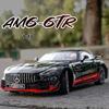 1:18 Mercedes-Benz AMG GTR High-simulation Die-cast Metal Alloy Model Car Sound and Light Pull Back Collection Children's Toys Boys Gift Ornaments