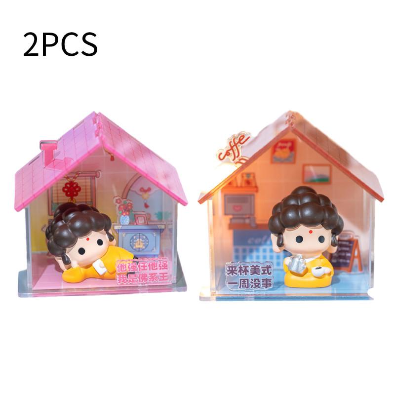 Будда Милая Статуэтка с Качающейся Головой Орнамент Мультяшный Настольный Декор Подвеска на Сумку Подарок