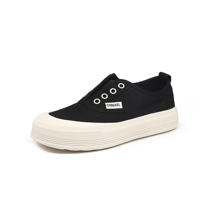 2025 Summer New Breathable Canvas Shoes Women's Ins Tide Super Fire Korean Version Board Shoes Two Wear One Pedal Thick-soled Fisherman Shoes