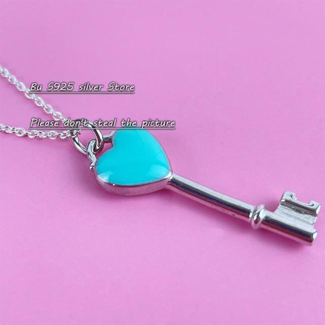 Новое ожерелье с подвеской в виде короны из розового золота и серебра S925 пробы для женщин, цепочка для свитера, цепочка с костяной цепочкой, модные ювелирные изделия