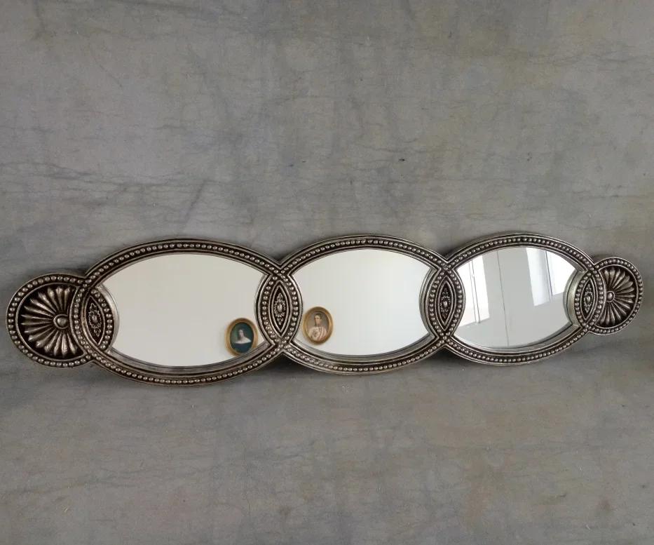 Зеркало для ванной в европейском стиле, прихожая, гостиная, ретро, серебряное, декоративное, настенное