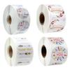 About 500pcs Thank You Flower Stickers 1inch Holiday Wedding Decoration Stickers Round Self-Adhesive Seal Labels