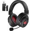 E900BT Wireless Gaming Headphones with PC Microphone, Surround Sound 7.1, Ultra-low Latency of 20MS, Bluetooth 5.3, USB 2.4G with 50 Hours Battery