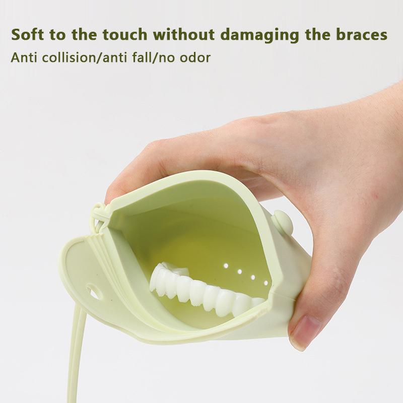Силиконовый футляр для зубных протезов, коробка для хранения фиксаторов, контейнер для защитных капп, герметичный футляр для протезов, коробка для брекетов, принадлежности для гигиены полости рта.