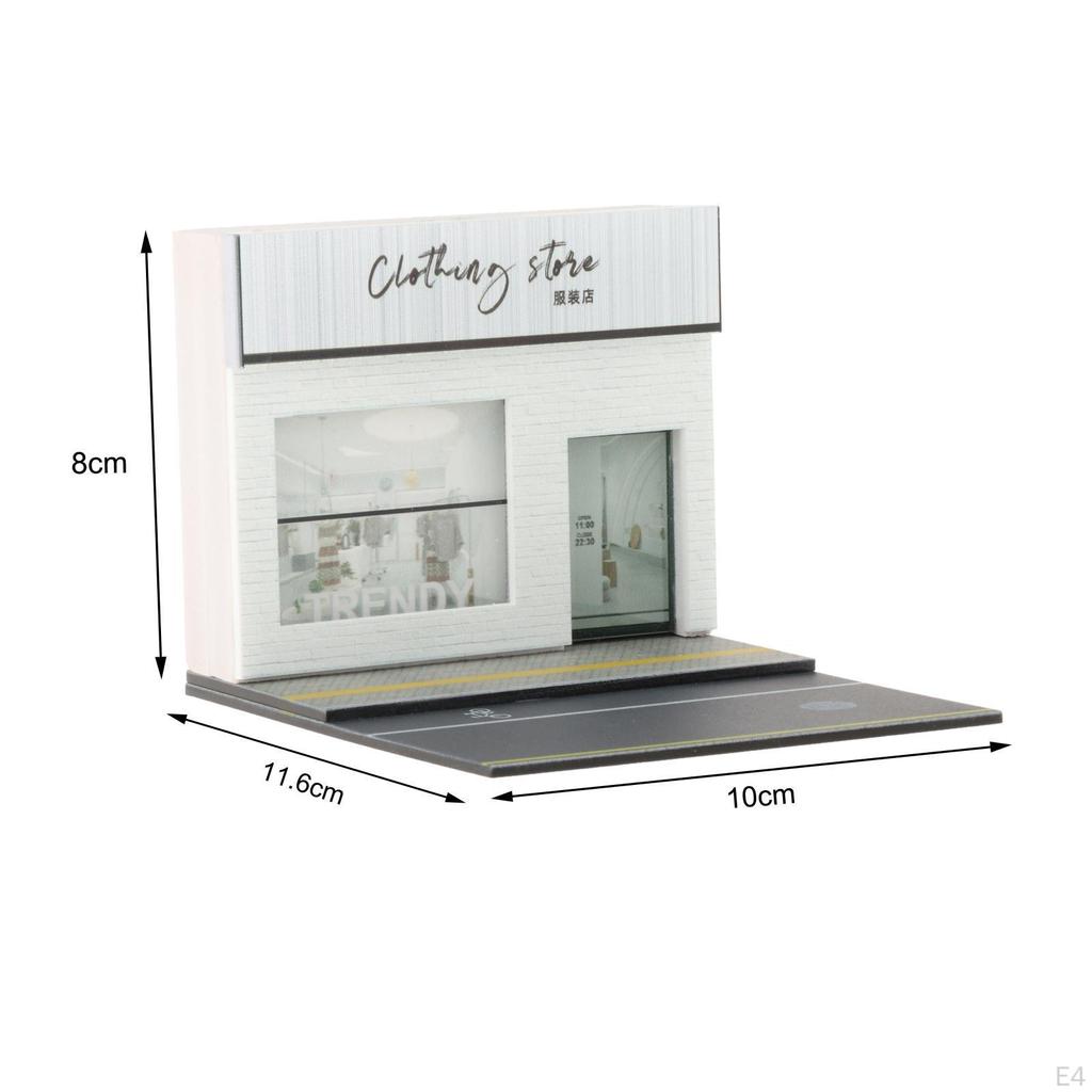 1/64 Магазин Модель Диорама Наборы S Масштаб Пейзаж Реалистичные Сборные Дома Самодельные Миниатюрные Макеты