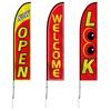 Open Flags for Business Advertising Feather Flag Kit Open Look Welcome